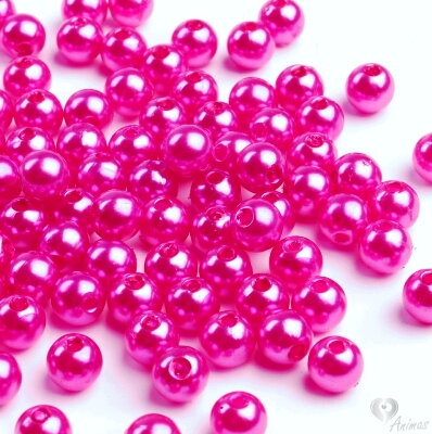 Korálky guľaté - 8mm ružová  perleť(10 ks)